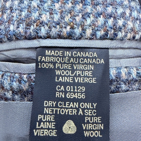 Harris Tweed Men's Classic Gray Checkered Blazer - Picture 4 of 8